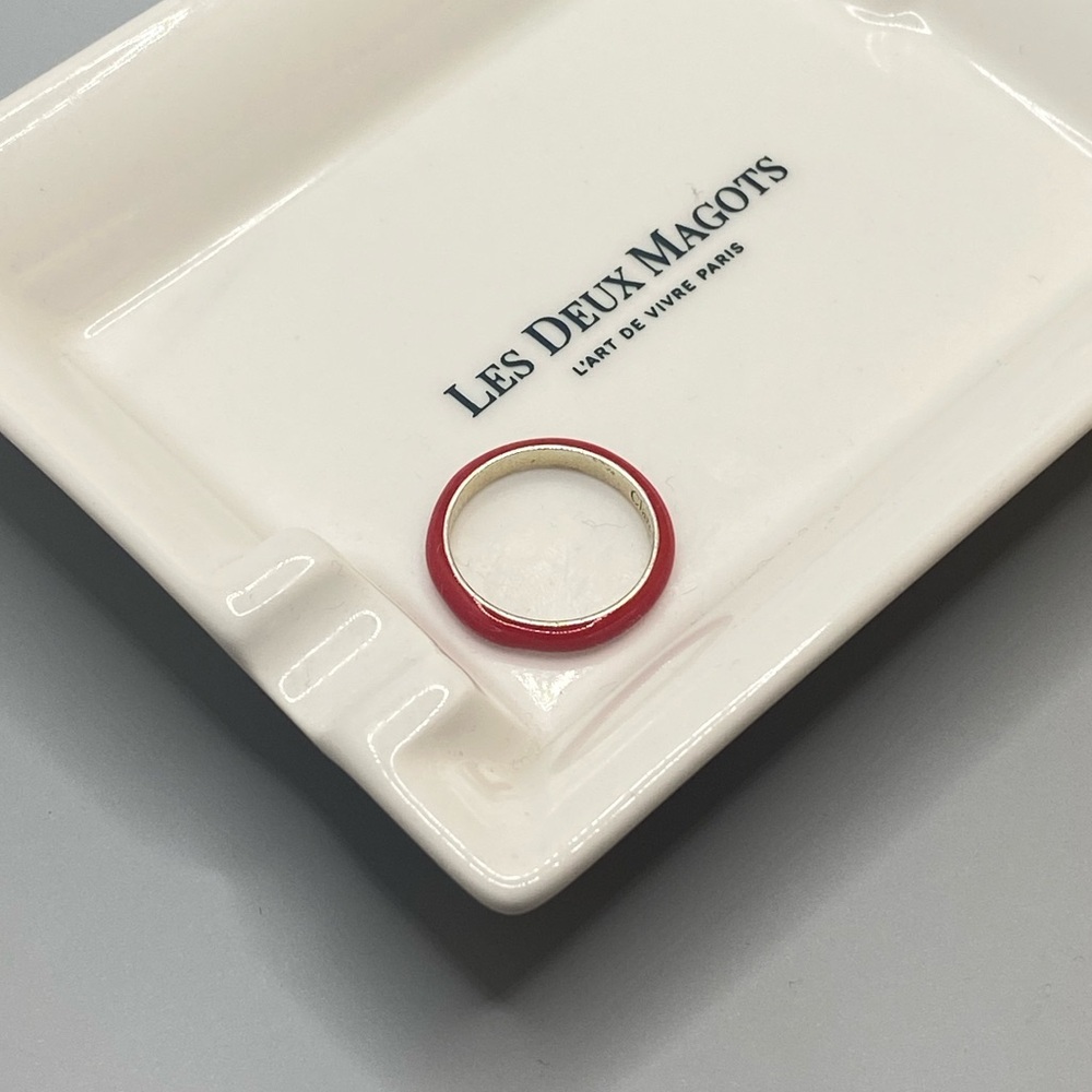 Red Clare V stacking ring